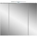 Temno siva kopalniška omarica z ogledalom 76x71 cm - Germania