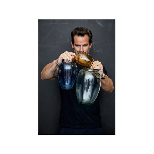 Vaza iz modrega stekla Bitz Kusintha, ø 14 cm-image-3