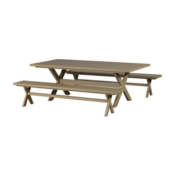 Zelena kovinska vrtna klop Delta – Exotan