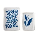 Beli/modri lončeni kopalniški organizatorji v kompletu 2 ks Aurora – Bloomingville