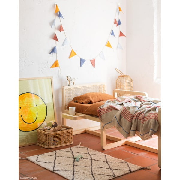 Kremno bela pralna ročno tkana bombažna preproga 70x100 cm Mini Bereber – Lorena Canals-image-1