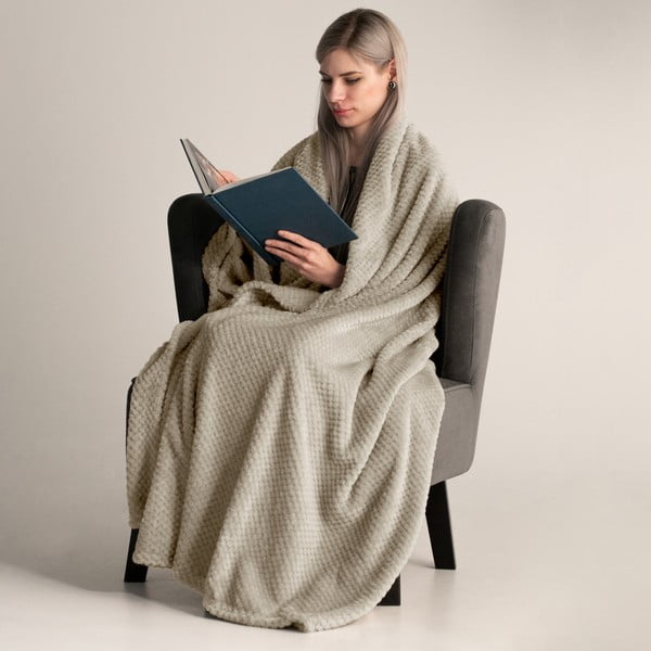 Svetlo rjava odeja iz mikrovlaken DecoKing Henry, 150 x 200 cm-image-1