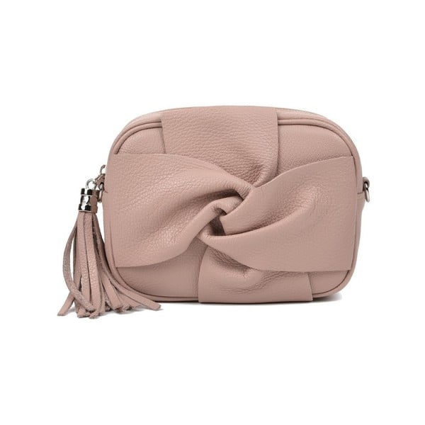 Usnjena torbica praškasto rožnate barve Roberta M Claire