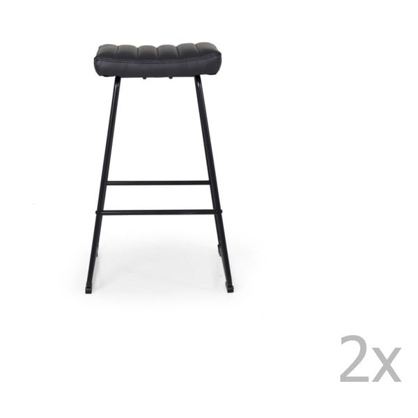 Komplet 2 sivih barskih stolov Tenzo Theo