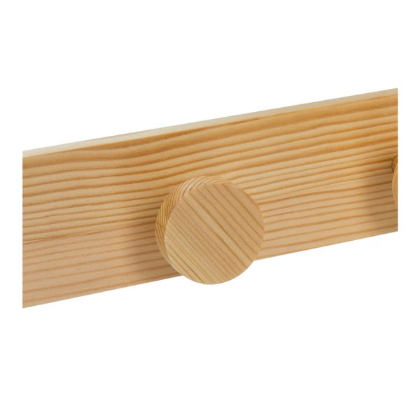 Stenski obešalnik iz masivnega bora v naravni barvi 40 cm Anillos – Casa Selección-image-2