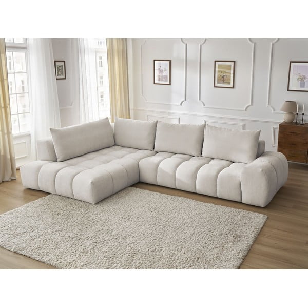 Bež kotna sedežna garnitura (levi kot) Everest – Bobochic Paris-image-4