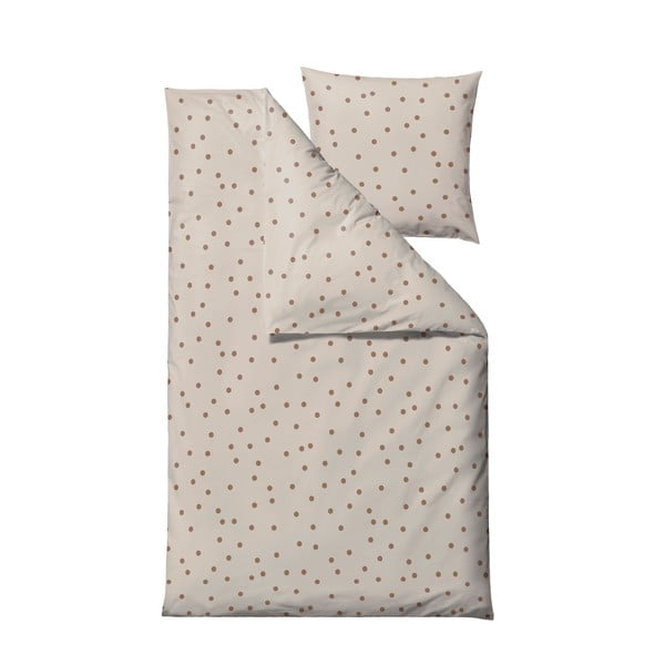 Rjava enojna posteljnina iz bombažnega satena 140x200 cm Solaris – Södahl