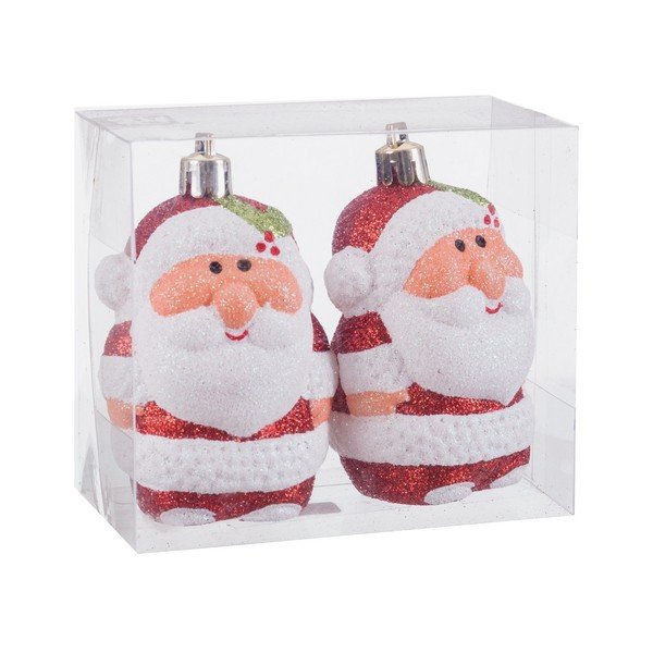 Okraski za jelko v kompletu 2 ks ø 5 cm Santa Claus – Casa Selección