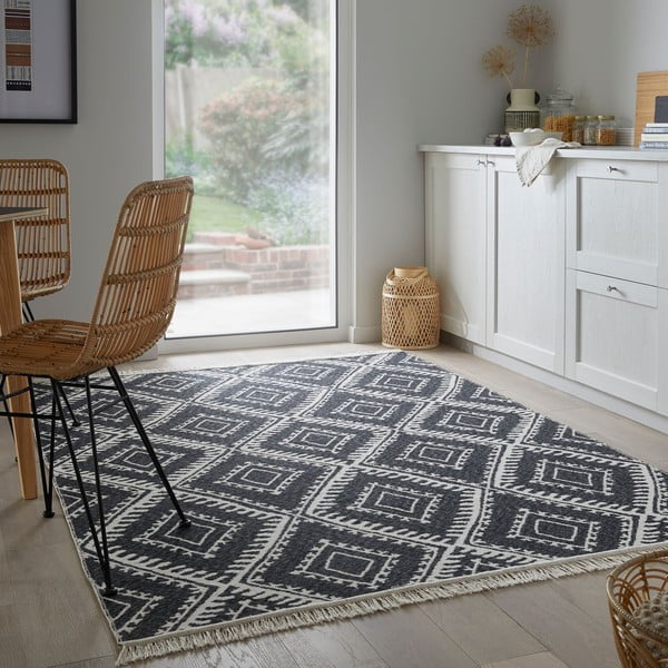 Črno-bela preproga 120x170 cm Alix - Flair Rugs-image-1