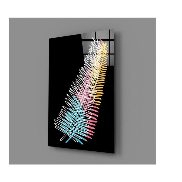 Steklena slika Insigne Colored Fern, 46 x 72 cm-image-2