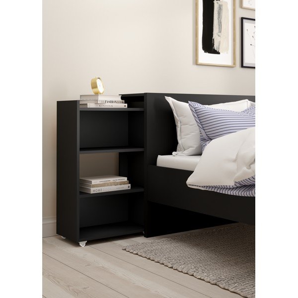 Črno vzglavje 145x80 cm Naia – Tvilum-image-1