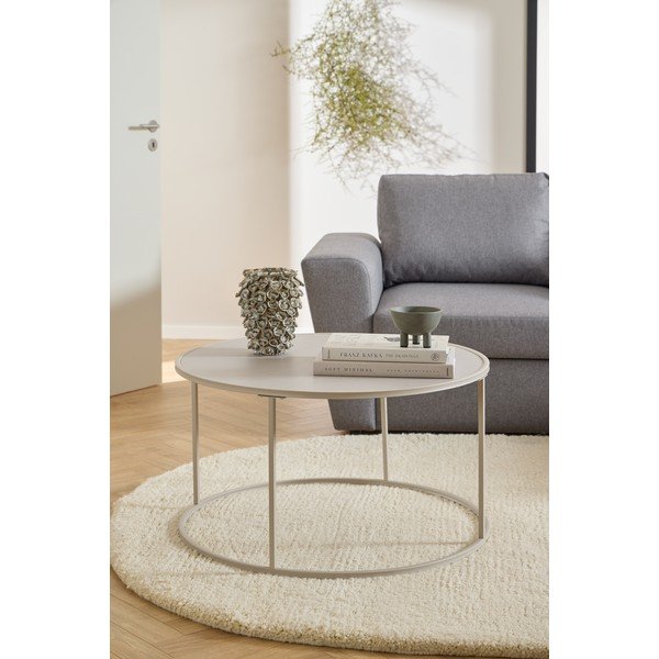 Siva jeklena okrogla klubska mizica ø 80 cm Seaford – Actona-image-1