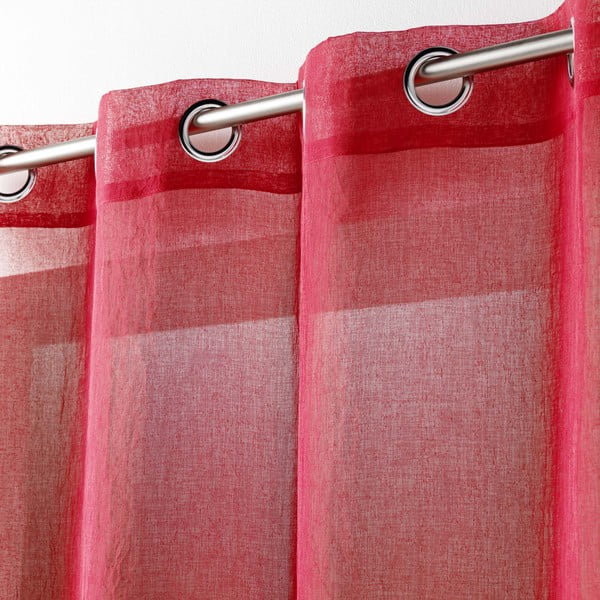 Rdeča prosojna zavesa 140x280 cm Telma – douceur d'intérieur-image-1