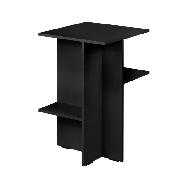 Črna nočna omarica s policami Atik – noo.ma-image-2