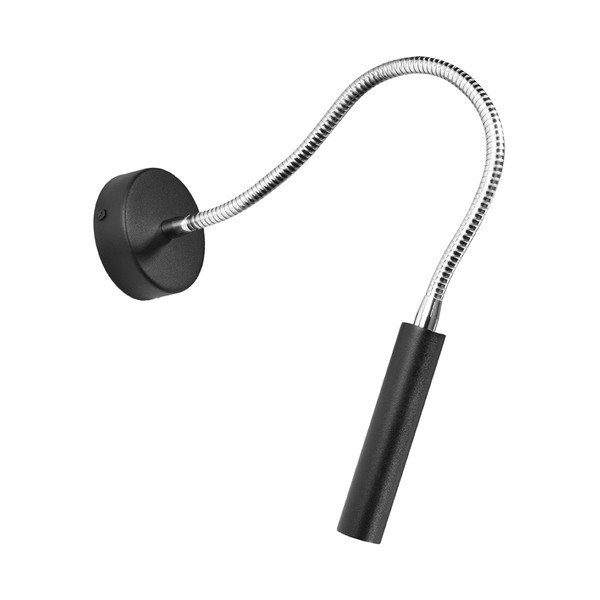 Črna stenska svetilka Aludra – Sollux