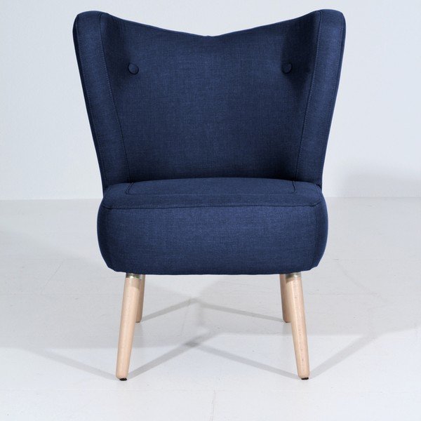 Temno moder fotelj Max Winzer Sari-image-1