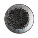 Črno-siv keramičen krožnik MIJ Pearl, ø 25 cm