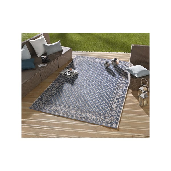 Modro-krem zunanja preproga NORTHRUGS Royal, 160 x 230 cm-image-4