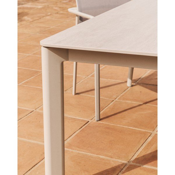 Vrtna miza s kamnito mizno ploščo 80x140 cm Anafi – Kave Home-image-2
