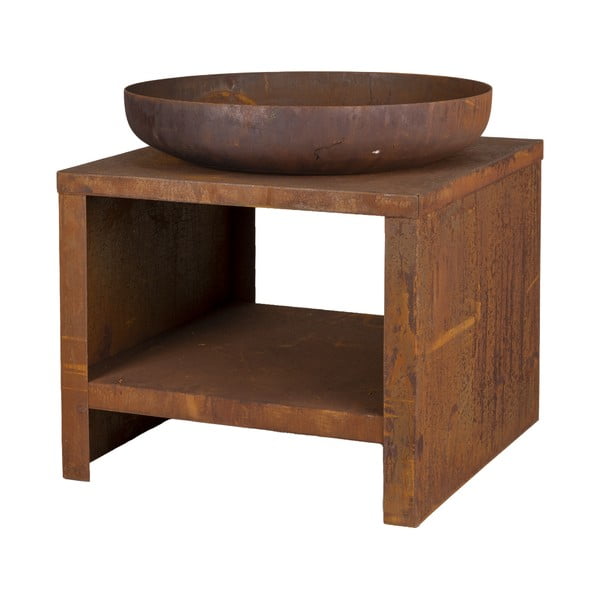 Ognjišče s polico v rjastem dekorju - Esschert Design-image-1