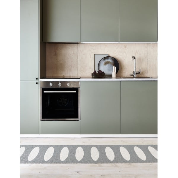 Siv zunanji in notranji tekač 70x150 cm Ella Warm Grey – Pappelina-image-1