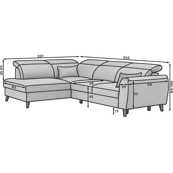 Bež žametna raztegljiva/s prostorom za shranjevanje kotna sedežna garnitura (desni kot/v obliki črke L) Noble – ELTAP-image-3