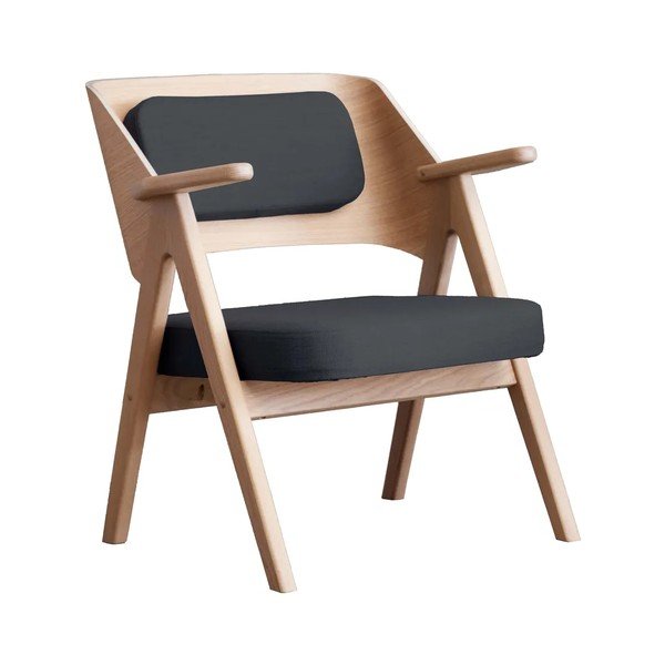 Temno siv fotelj iz hrastovega lesa Findahl by Hammel Me Tube