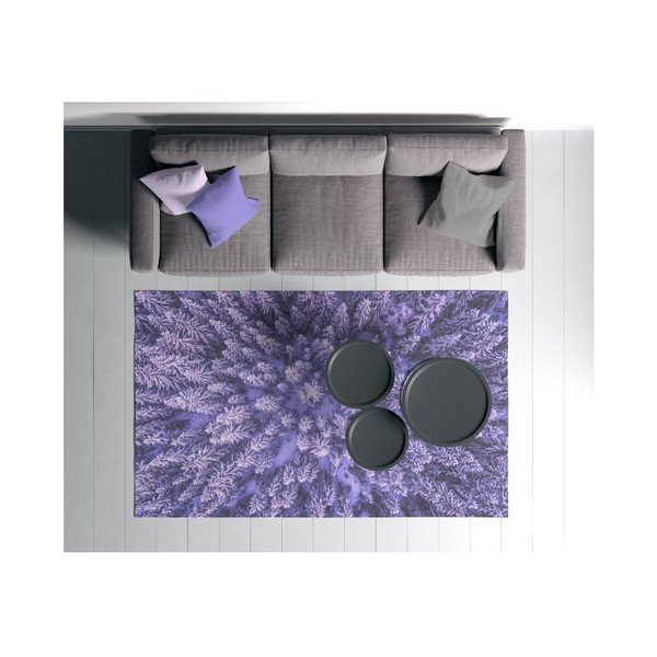 Vijolična preproga Oyo home Suzzo Flower, 140 x 220 cm