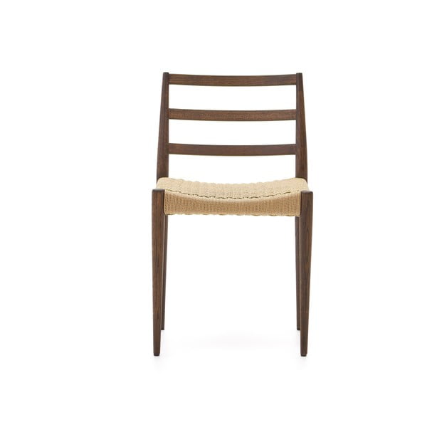 Jedilni stoli iz masivnega hrasta v rjavi in naravni barvi v kompletu 2 ks Analy – Kave Home-image-4