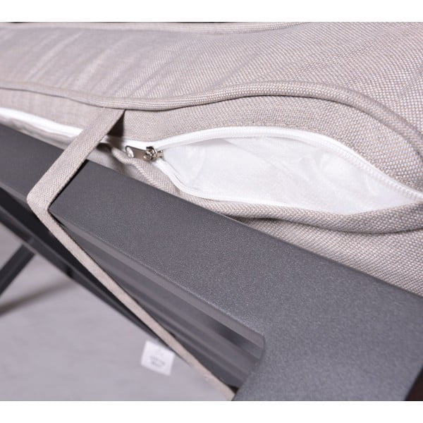 Črno-bež kovinska vrtna garnitura za 8 oseb Portland – Rojaplast-image-2