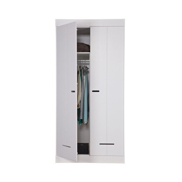 Bela dvokrilna garderobna omara WOOOD Locker-image-4
