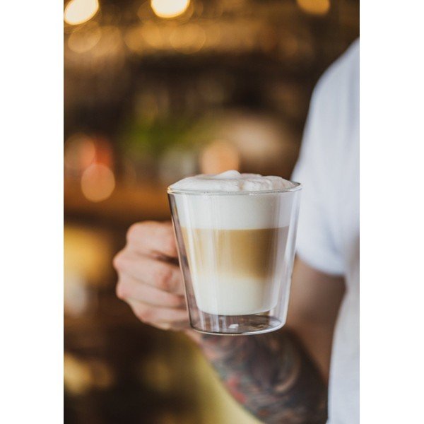 Steklene skodelice v kompletu za kapučino/z dvojno steno 2 ks 350 ml – Vialli Design-image-1