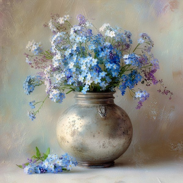 Tiskana slika na platnu 32x32 cm Forget-me-not – Styler