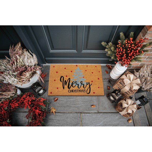 Predpražnik z božičnim motivom iz kokosovih vlaken 40x70 cm Silver Christmas – Hanse Home-image-1