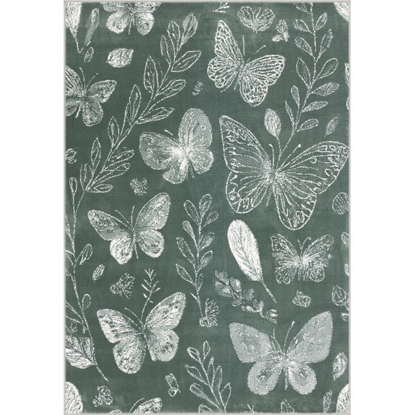 Zelena otroška preproga 80x150 cm Dreamy Butterflies – FD