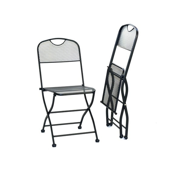 Črni kovinski vrtni stol - Rojaplast-image-1