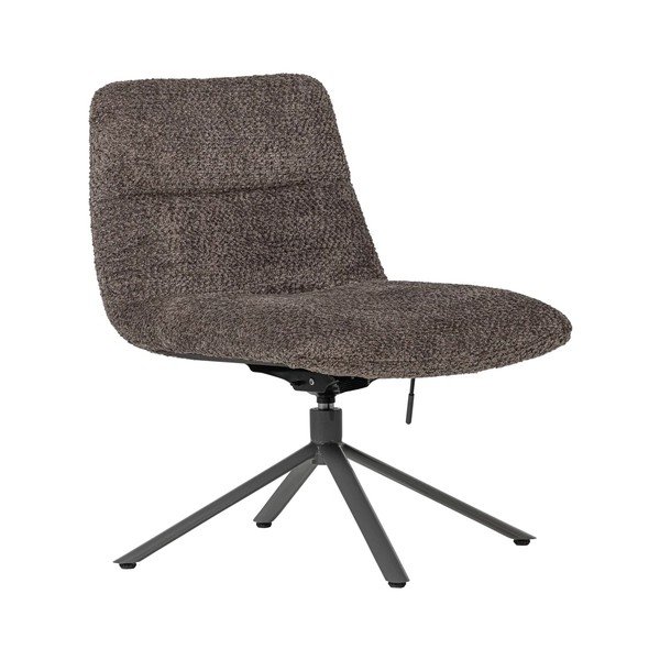 Rjav vrtljiv fotelj iz tkanine bouclé Soren – WOOOD