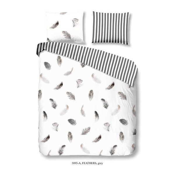 Bombažno posteljno perilo za zakonsko posteljo Dobro jutro Feathers White, 200 x 240 cm