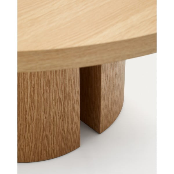 Okrogla jedilna miza v hrastovem dekorju ø 150 cm Nealy – Kave Home-image-1