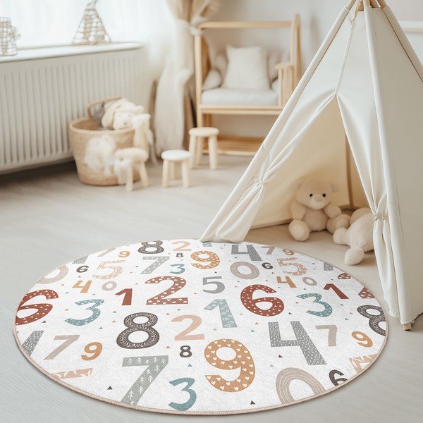 Pralna otroška igralna preproga ø120 cm Happy Numbers – Mila Home-image-2