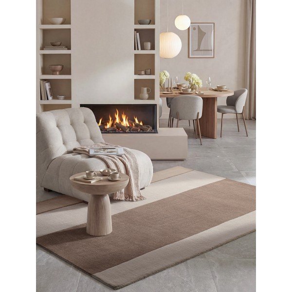 Rjava/kremno bela preproga iz mešanice volne 200x290 cm Karola – Villeroy&Boch-image-4