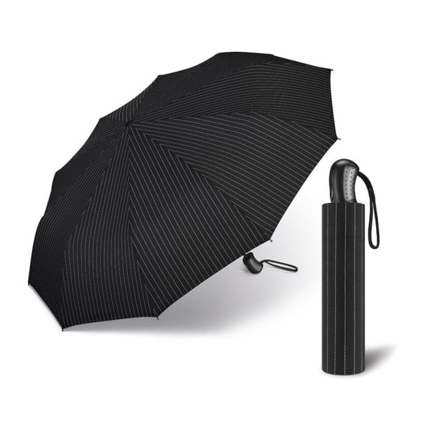 Črni zložljivi dežnik SAmbiance imlicidad, ⌀ 100 cm