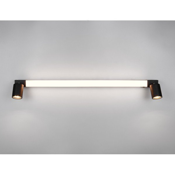 Mat črna LED stenska svetilka Enrico – Trio-image-1