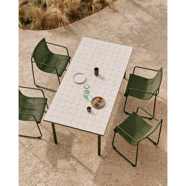 Jeklena vrtna miza 91x182 cm Maurina – Kave Home-image-3