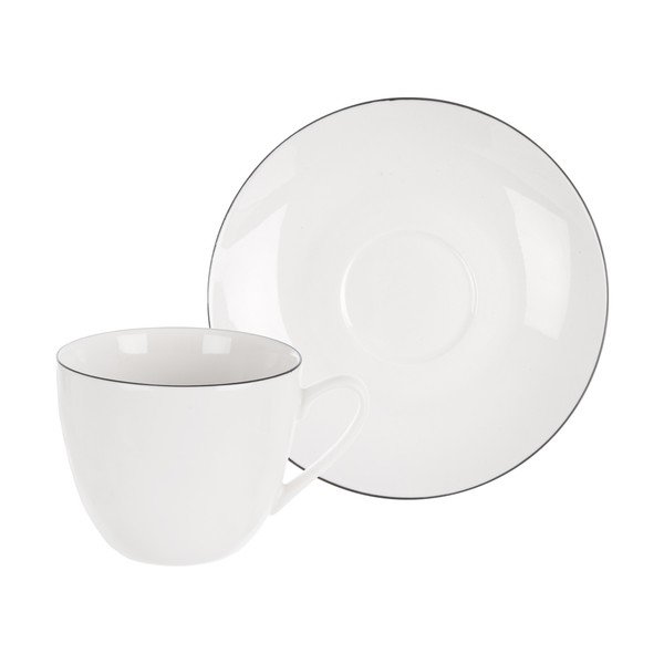 Bela porcelanasta skodelica za kapučino 210 ml Decora – Orion-image-1