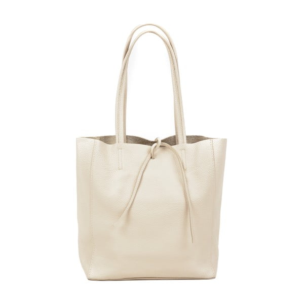 Kremno bela usnjena torbica Sofia Cardoni Simply