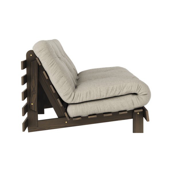 Sivo-bež lanena raztegljiva sedežna garnitura 160 cm Roots Carob – Karup Design-image-4