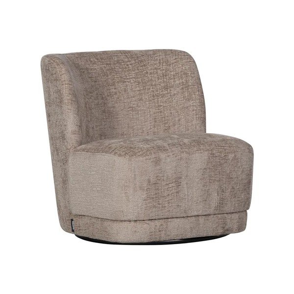 Svetlo rjav žameten fotelj Atty – WOOOD