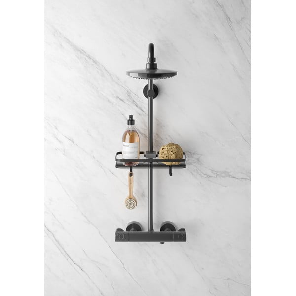 Črna kopalniška polica Metaltex Origin-image-1