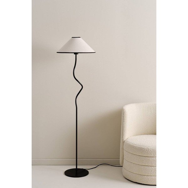 Bela/črna tekstilna zatemnitvena stoječa svetilka (višina 148 cm) Juliet – Jotex-image-2